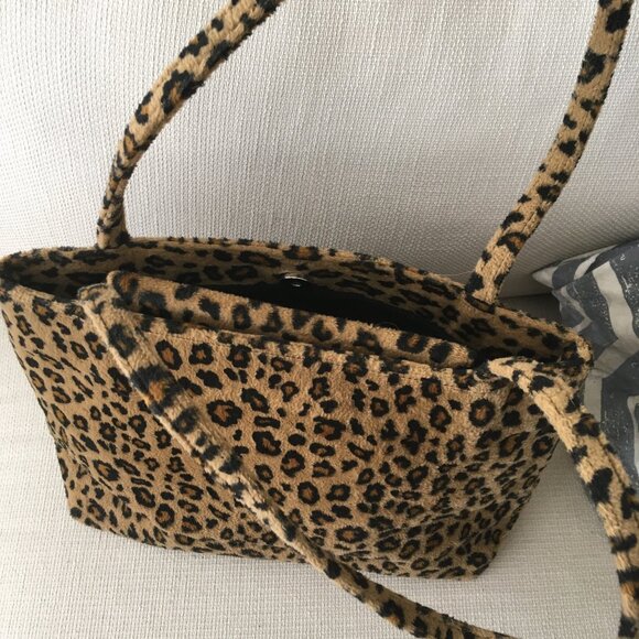 Snazzy Kate Spade Furred Leopard Vintage Shopper Shoulder Bag EUC - Picture 6 of 7
